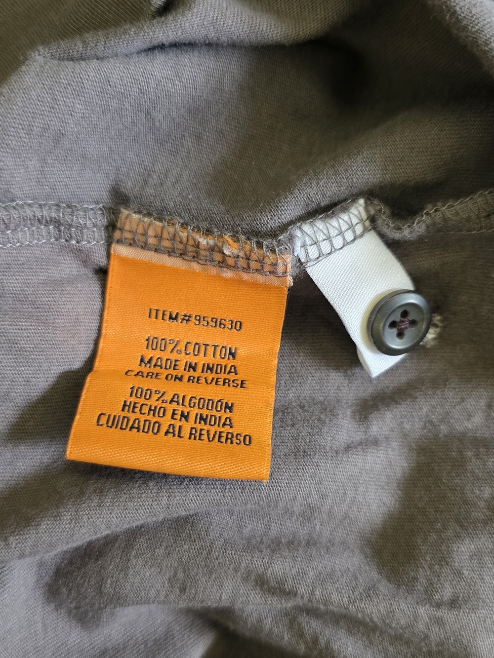 Tailor Vintage Men's Long Sleeve Henley Shirt - Gray - Picture 5 of 6